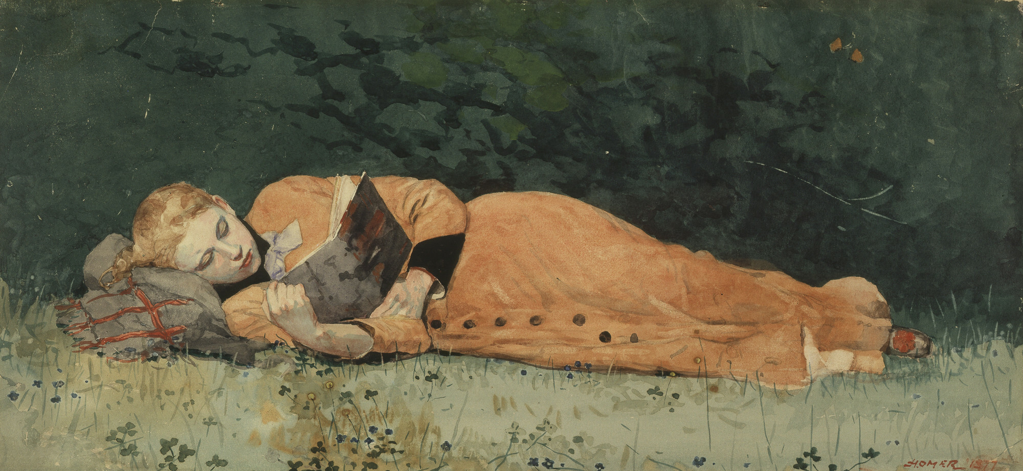 1877 Winslow Homer The New Novel