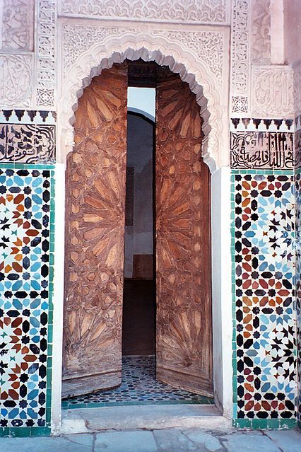 426Px Doorway In Ben Youssef Madrasa