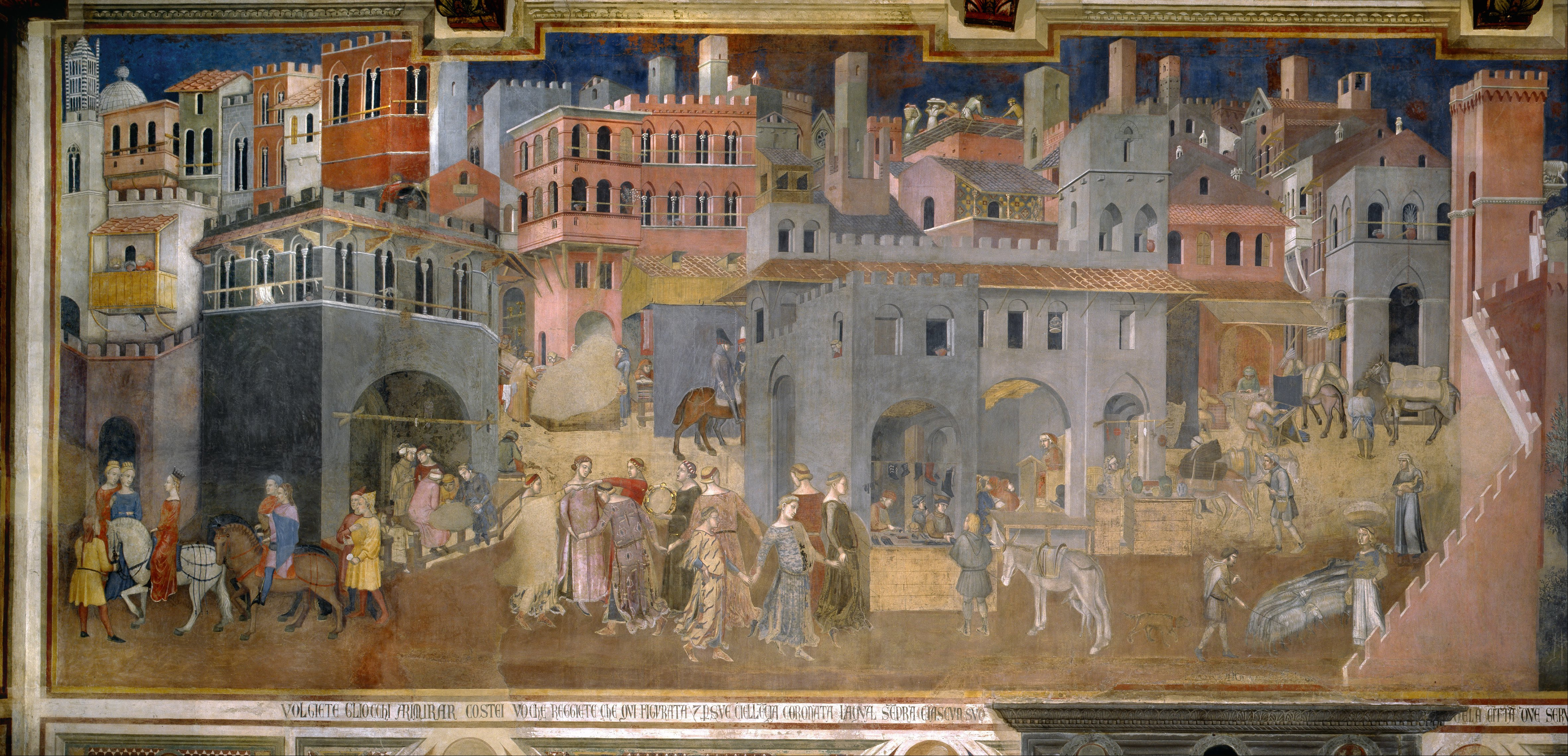 Ambrogio Lorenzetti  Effects Of Good Government In The City  Google Art Project