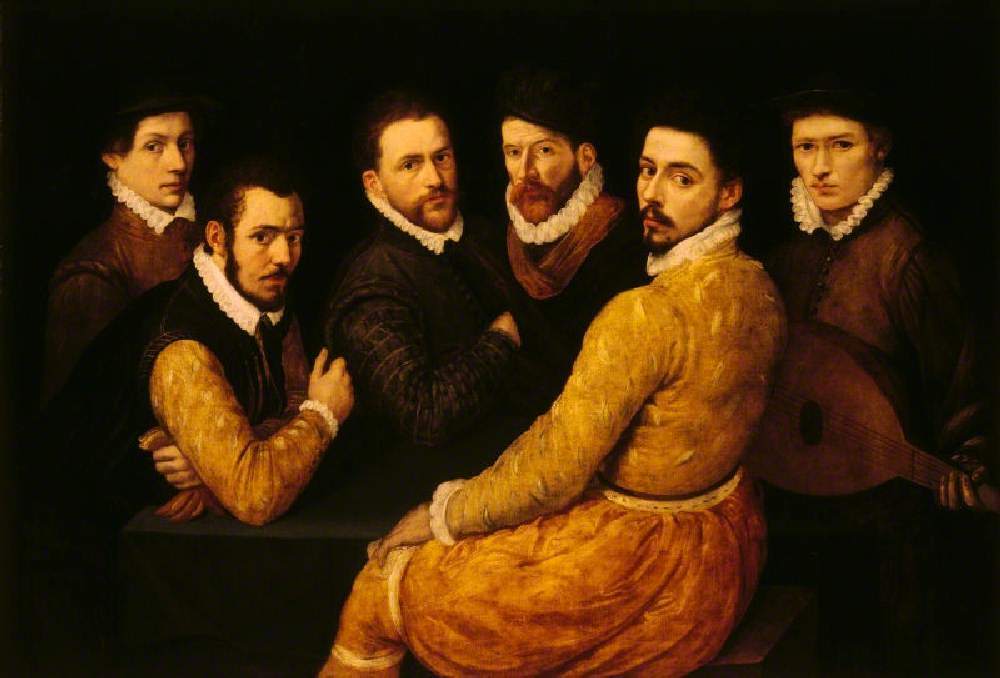 Bartolomeo Passarotti 1529 1592 Attributed To  A Group Of Six Men Including A Self Portrait  872158  National Trust