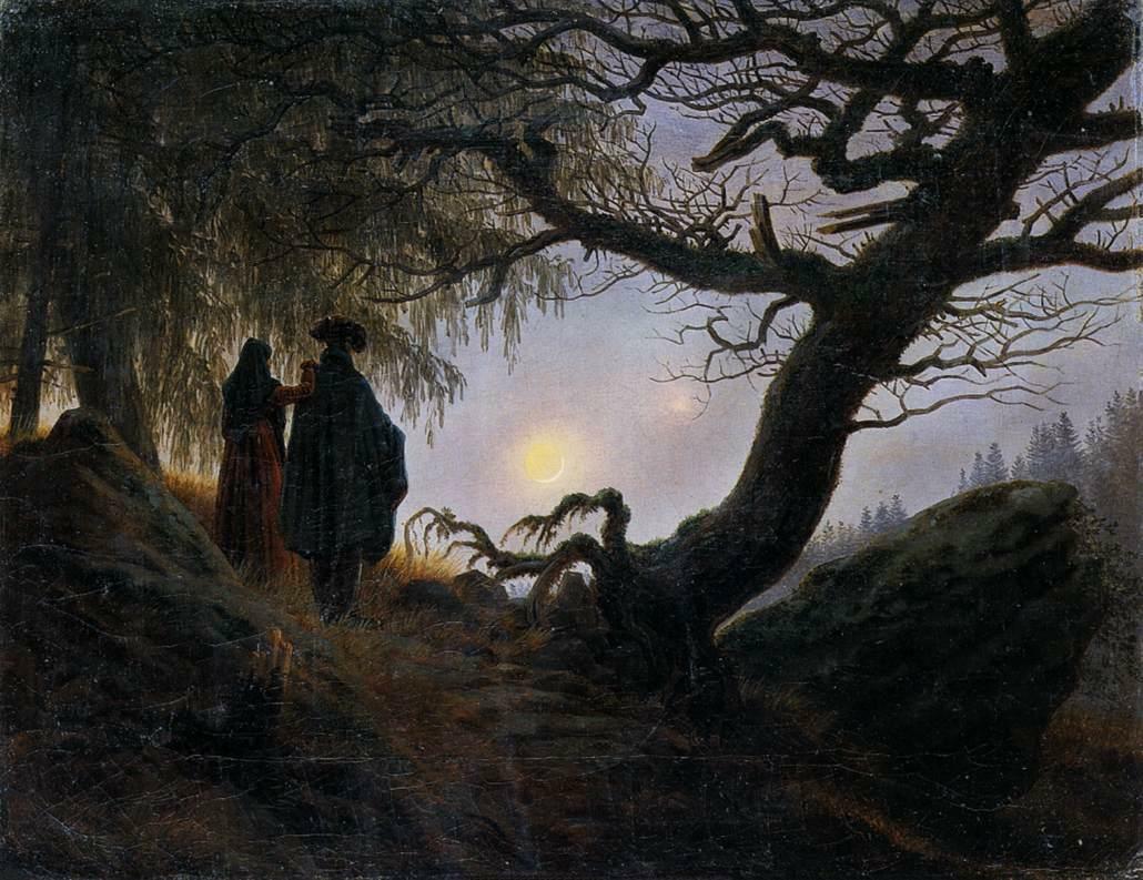 Caspar David Friedrich  Man And Woman Contemplating The Moon  Wga08271