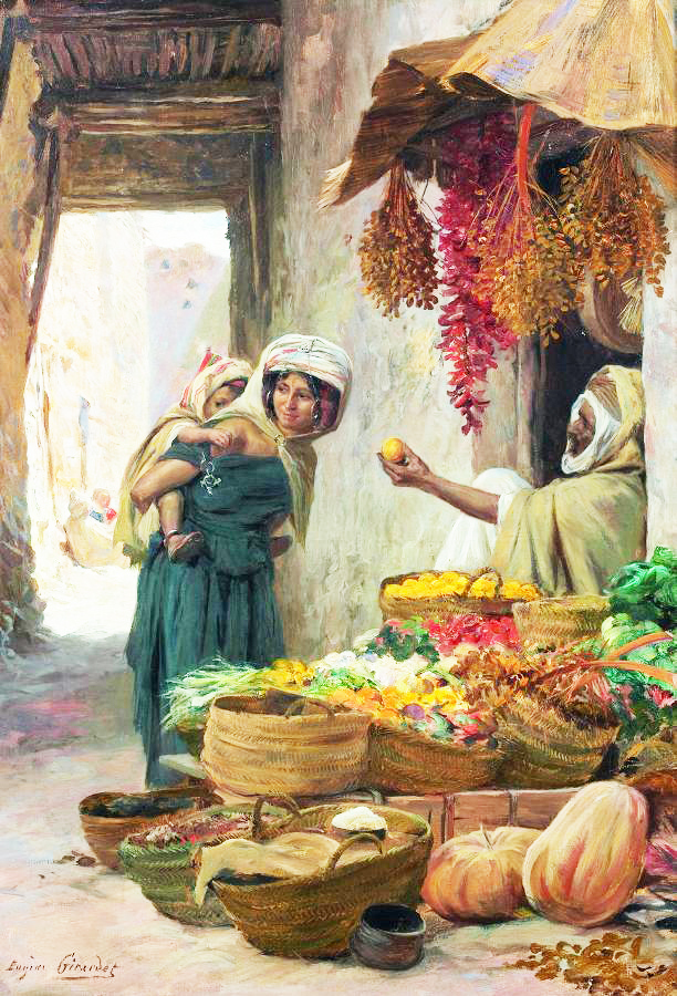 Euge╠ Çne Alexis Girardet  Le Marchand De Fruits