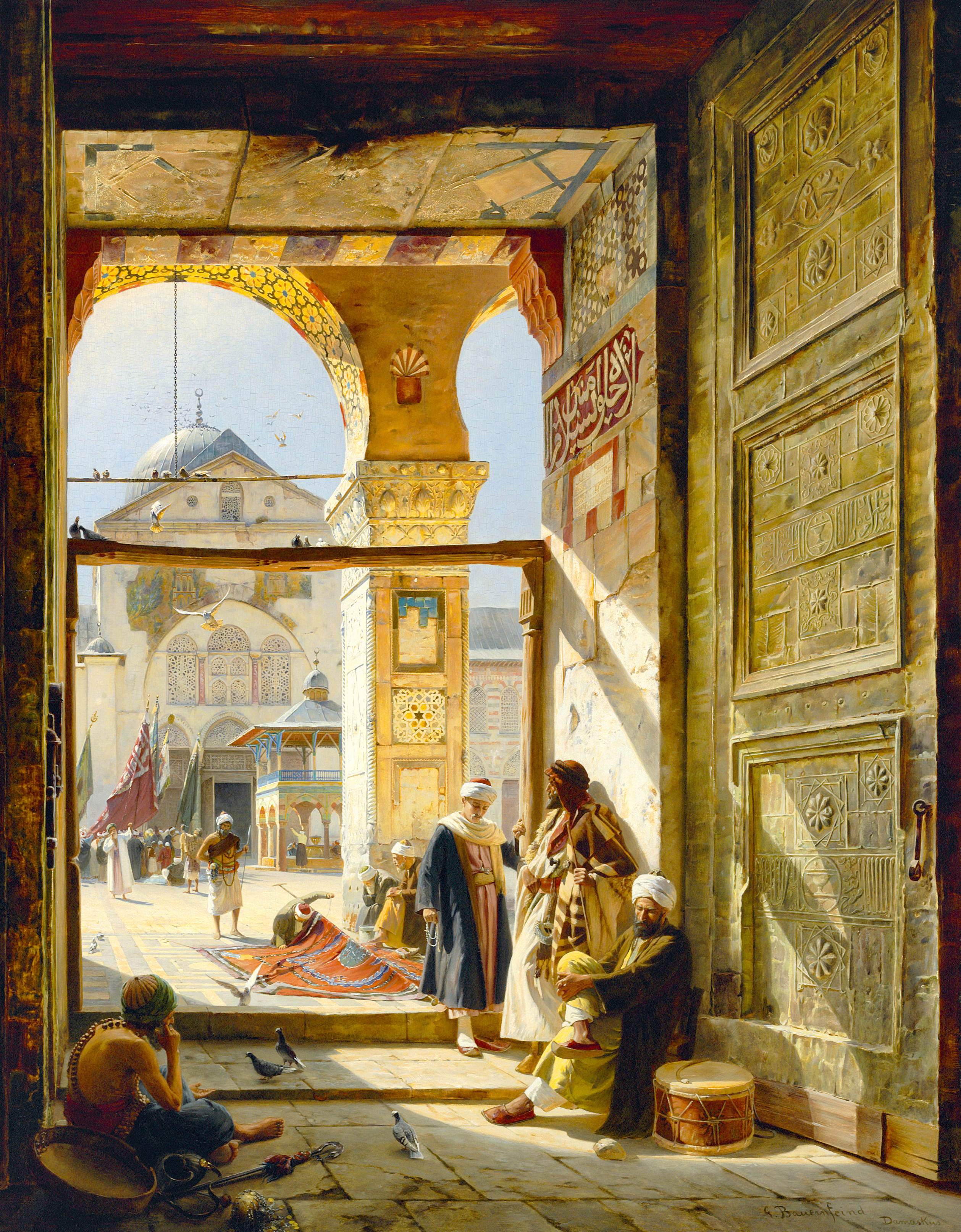 Gustav Bauernfeind  The Gate Of The Great Umayyad Mosque Damascus