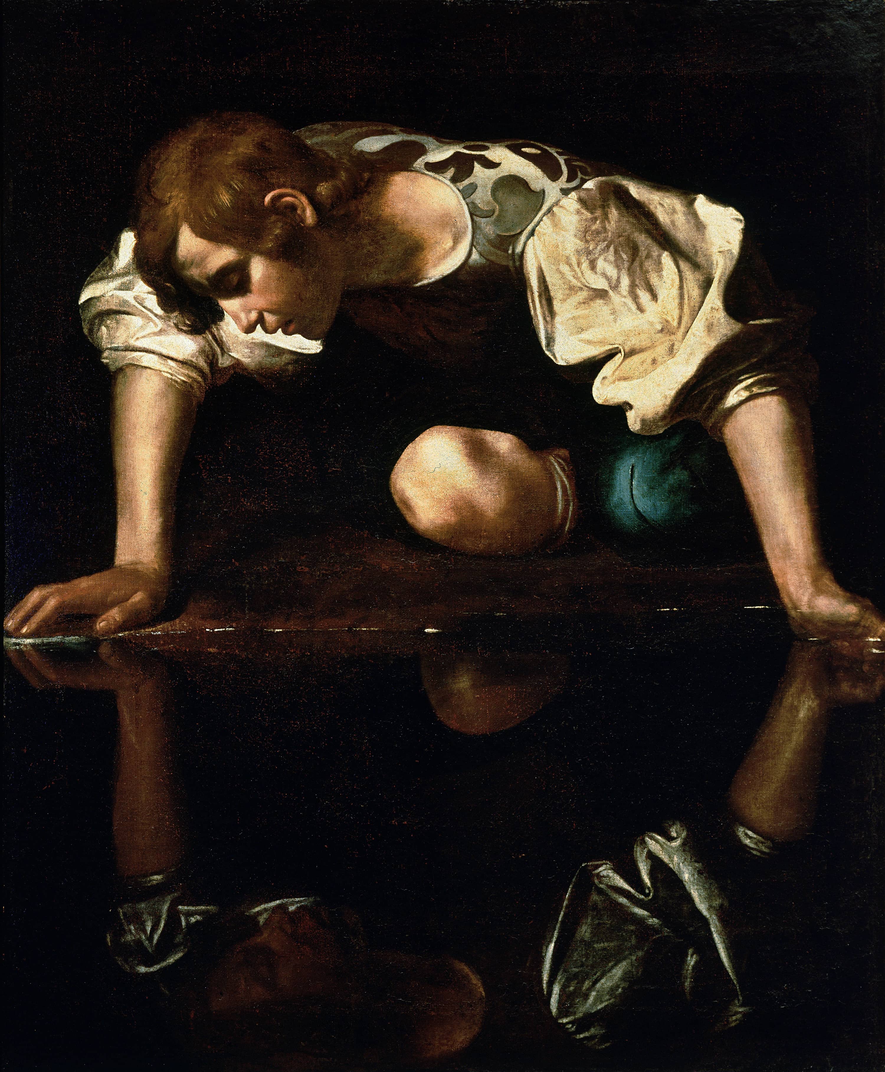 Narcissus Caravaggio 1594 96 Edited