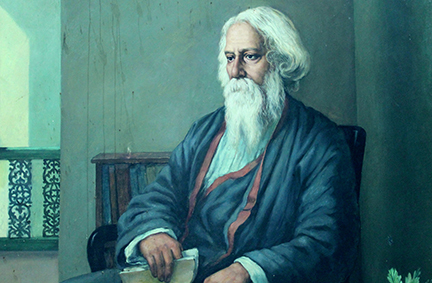 Portrait Of Rabindranath Tagore Photographed During Bengali Wikipedia 10Th Anniversary Celebration Jadavpur University Campus5887