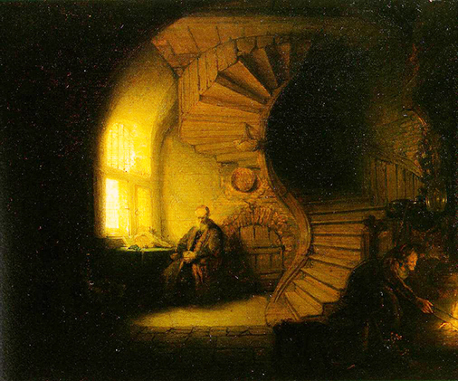 Philosopher in meditation, Rembrandt, 1632
