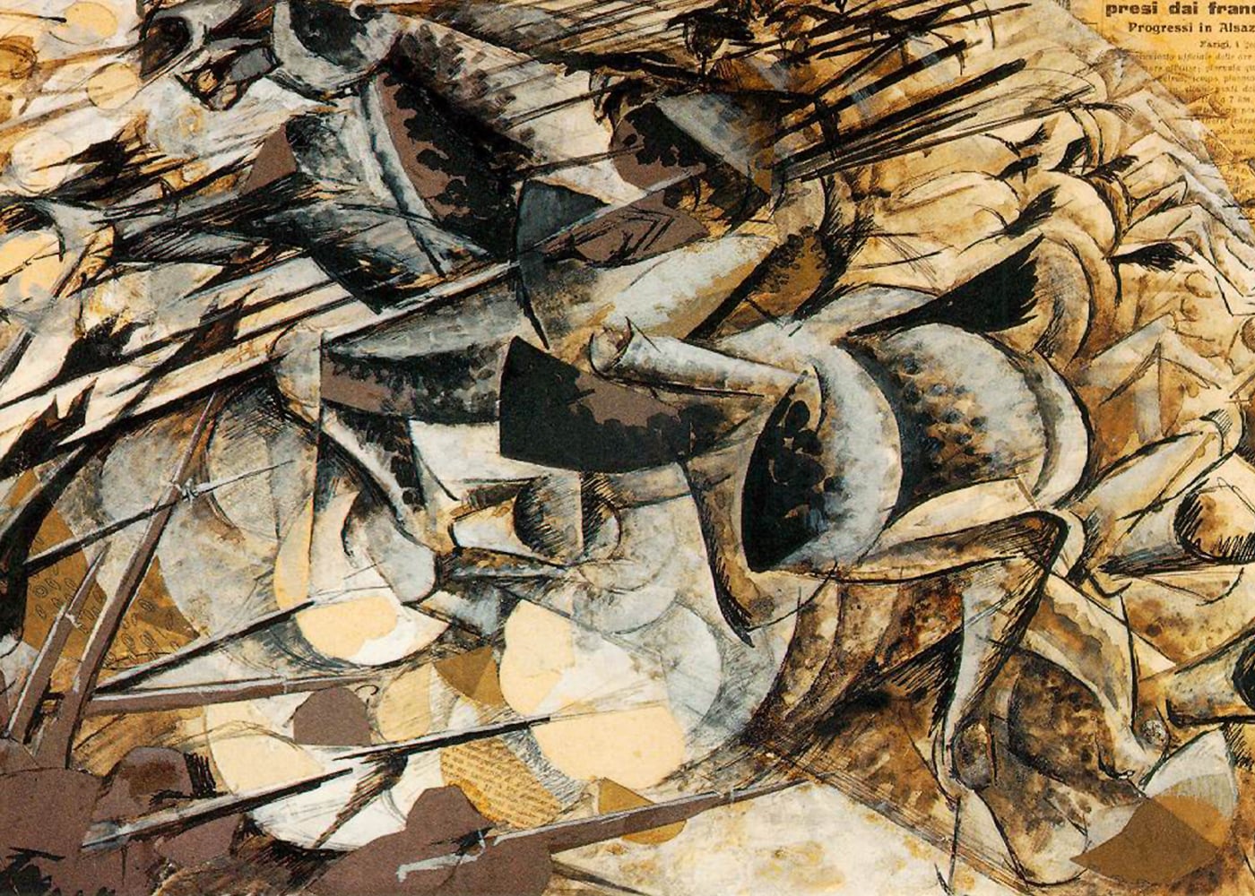 Umberto Boccioni  Charge Of The Lancers