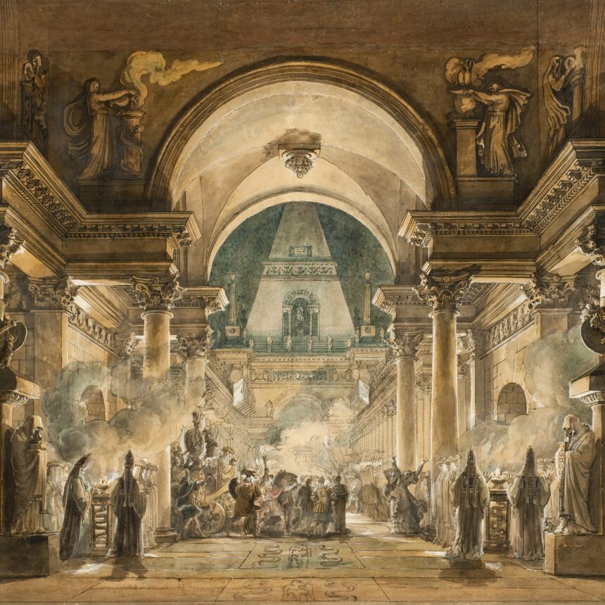 The Funeral Procession of Agamemnon, Louis Jean Desprez, 1787