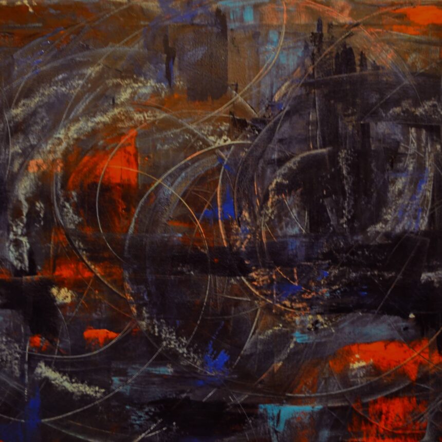 Movement 2012 4 X4 Oil On Canvas