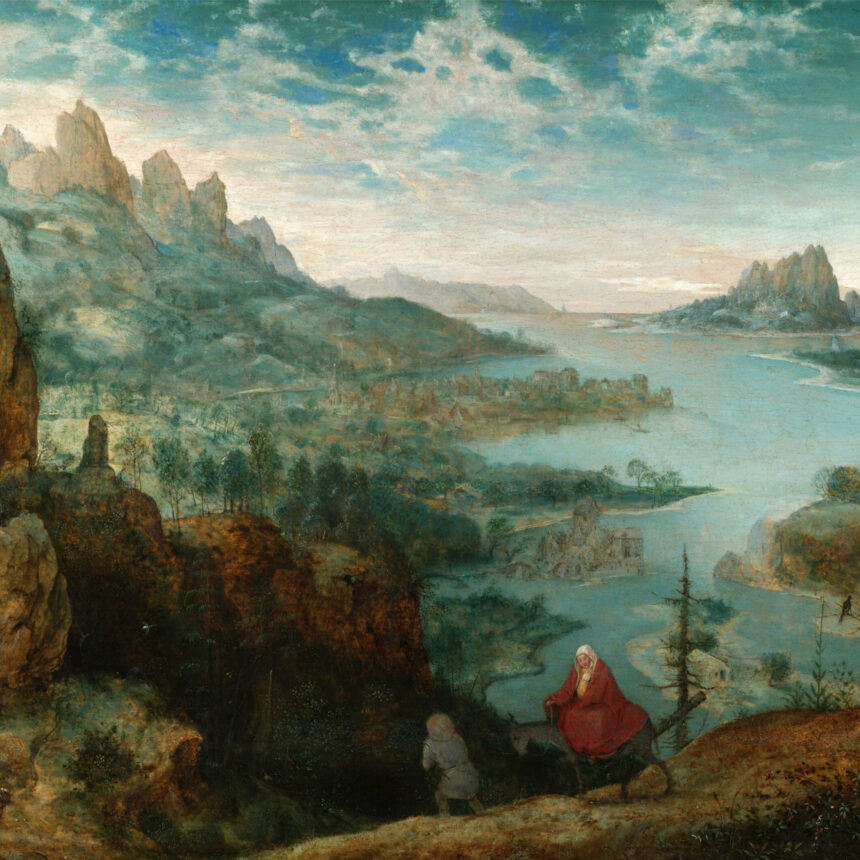 Pieter Bruegel Der Altere  Landschaft Mit Der Flucht Agypten