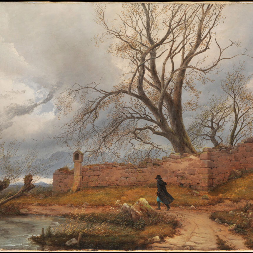 Wanderer in the Storm, Julius von Leypold, 1835