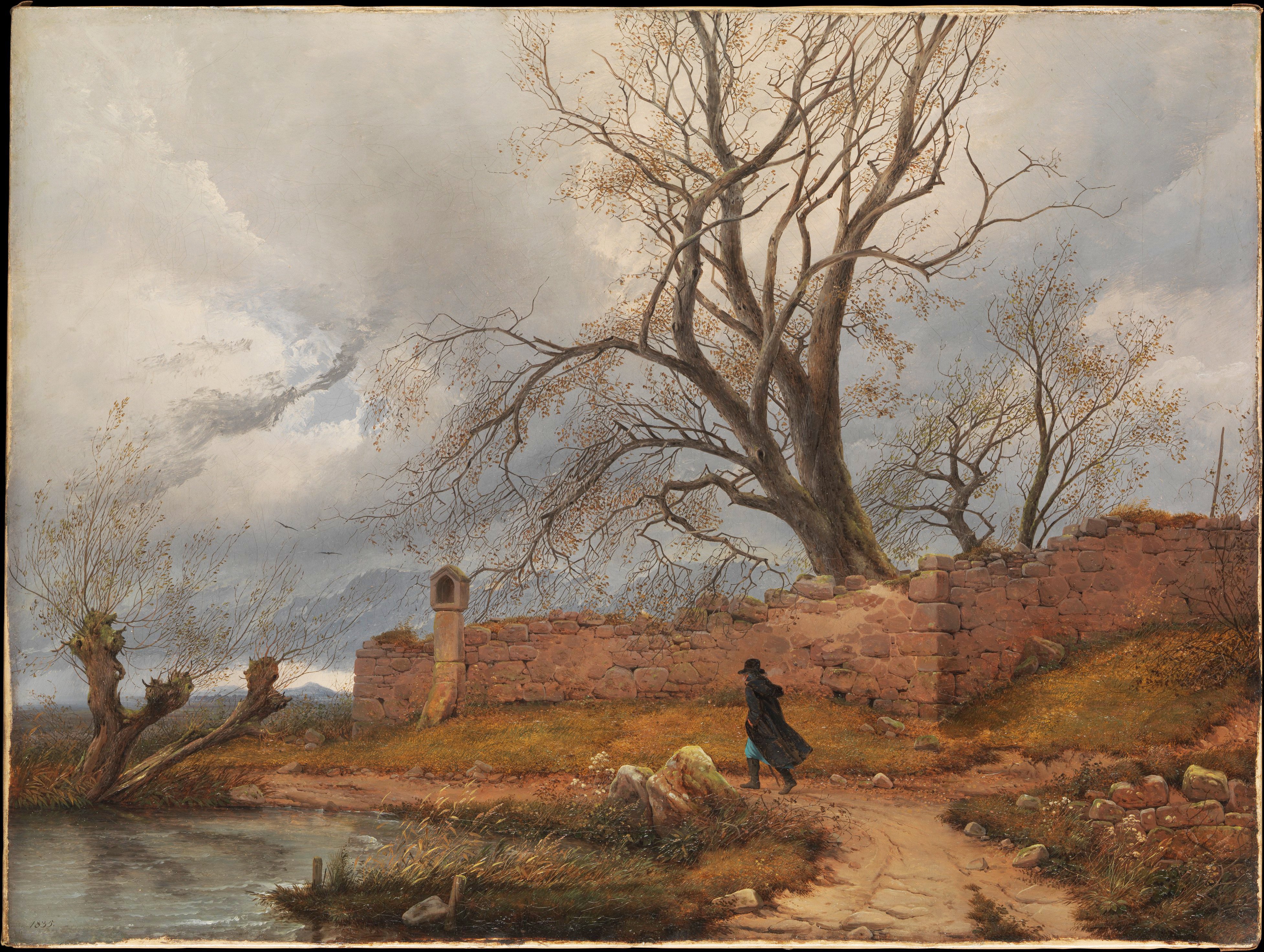 Wanderer in the Storm, Julius von Leypold, 1835