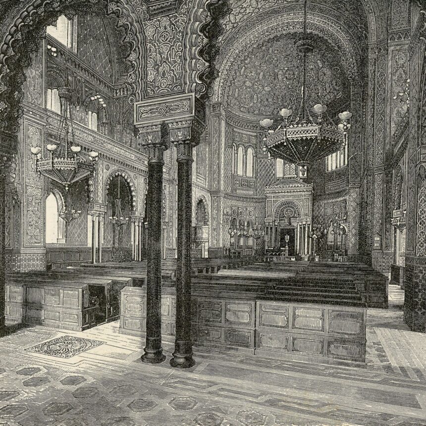 Firenze Interno Del Tempio Israelitico