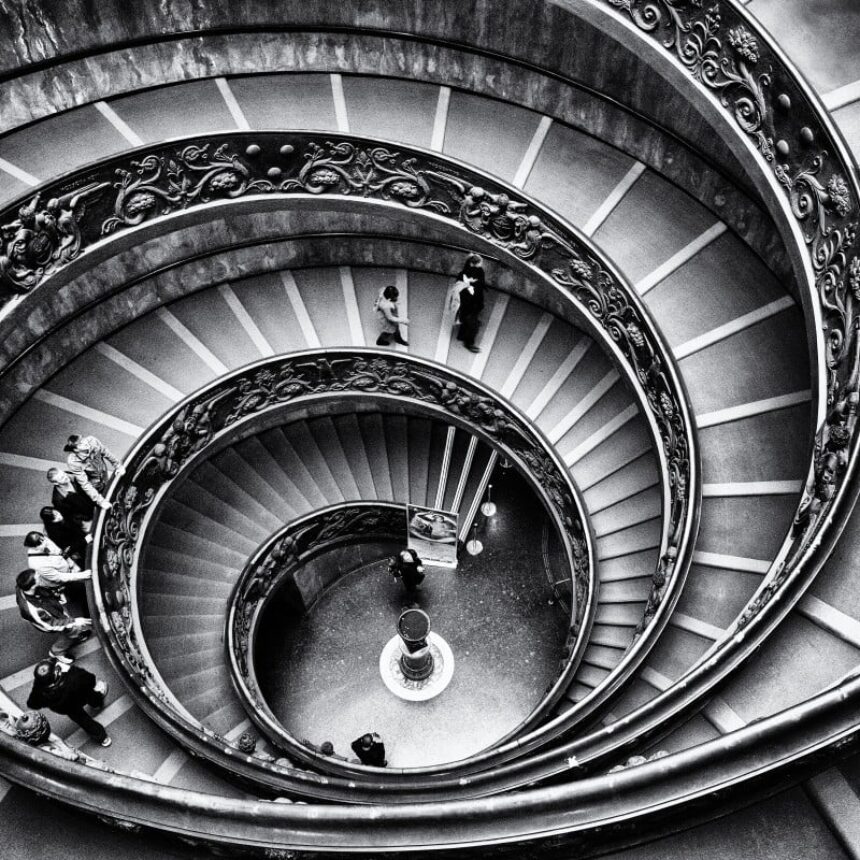 Vatican Staircase Graphics Rome Stairway Stairs Geometry Black And White 663517 Jpgd